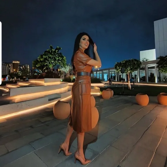 Zara faux leather dress - Picture 8 of 14